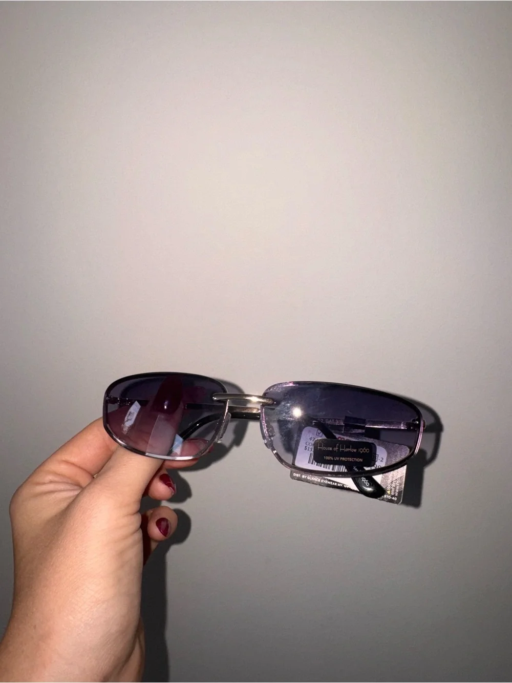 House of Harlow 1960 Rimless Purple Gradient Sunglasses